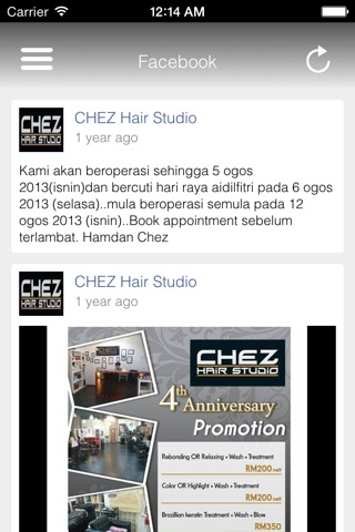Chez Hair Studio screenshot 3