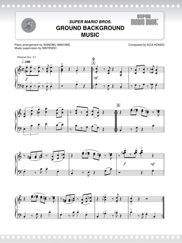 super mario series for piano by koji kondo shiho fujii asuka ohta mario bros piano sheet music