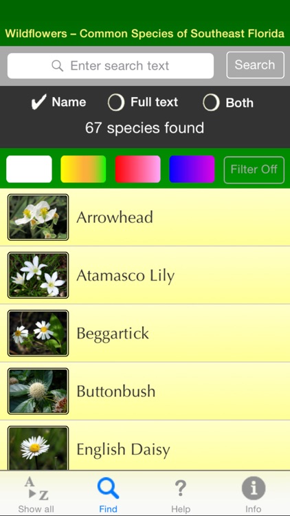 Wildflowers - Common Species of South Florida