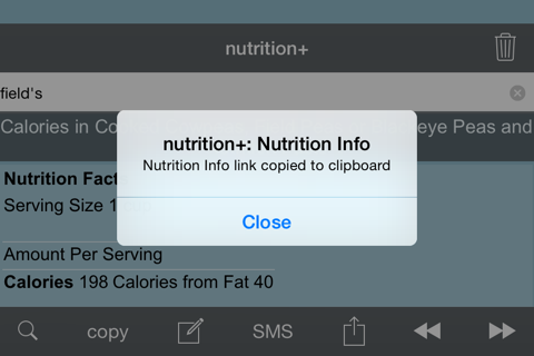 nutrition+: Food & Calorie Information and Nutritional Content screenshot 3