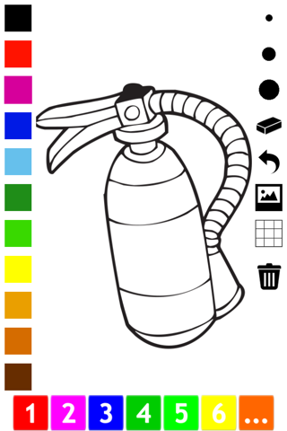 A Firefighter Coloring Book for Children: Learn to Color Firemen and Eqipment screenshot 3