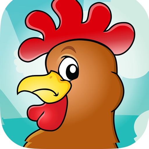 Rooster Jumpy. Happy Chicken Jump In The Hoppy Adventure