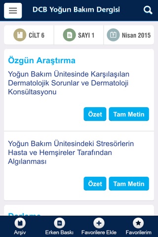 DCB Yoğun Bakım Dergisi screenshot 2