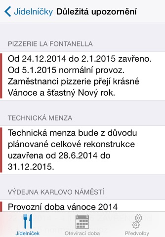 Menzy ČVUT screenshot 4
