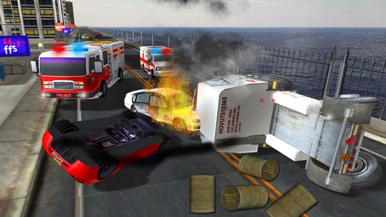 Fire truck emergency rescue 3D simulator free 2016