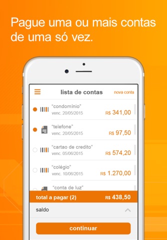 Itaú pagcontas screenshot 2