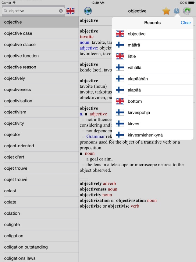 English Finnish best dictionary translator - Englanti Suomi paras sanakirja  kääntäjä on the App Store