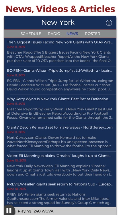 New York Football Radio & Live Scores screenshot-4