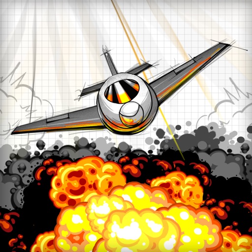 Bomber - The Game Where Paper Plane Drops Bombs On Objects In Notebook iOS App