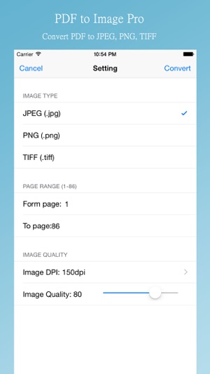 PDF2Image Edition - for Convert PDF to Image(JPEG,PNG,TIFF),(圖2)-速報App