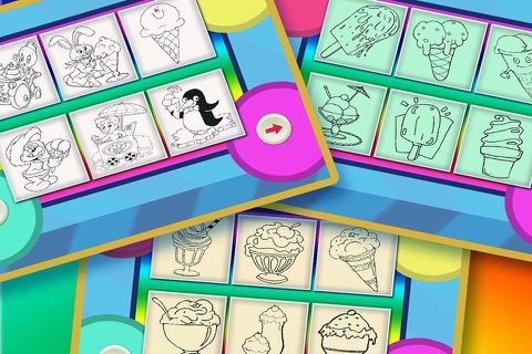 Coloring Book 9 - Painting the Ice Cream screenshot 3