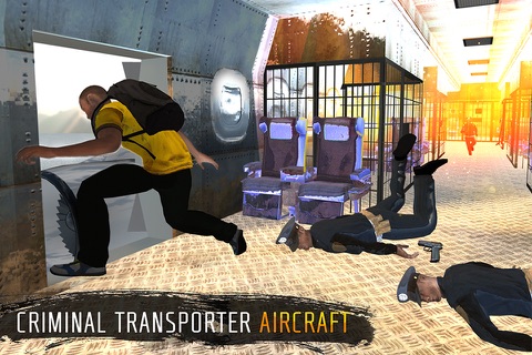Prisoner Escape Police Airplane - Prison breakout mission in criminal transporter aircraft game screenshot 2