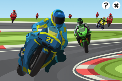 A Motorbike Learning Game for Children on a Racing Track screenshot 4