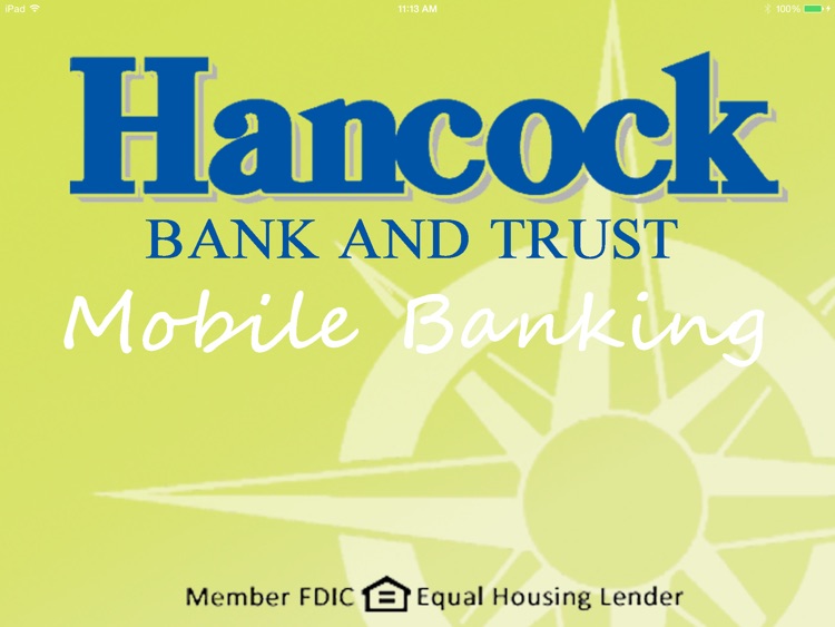 Hancock Bank & Trust Company for iPad