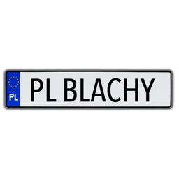 Blachy - polskie tablice rejestracyjne