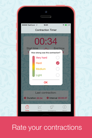 Labor Contraction Timer - Pregnancy Reference screenshot 4
