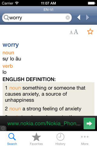Vietnamese<>English Dictionary screenshot 2