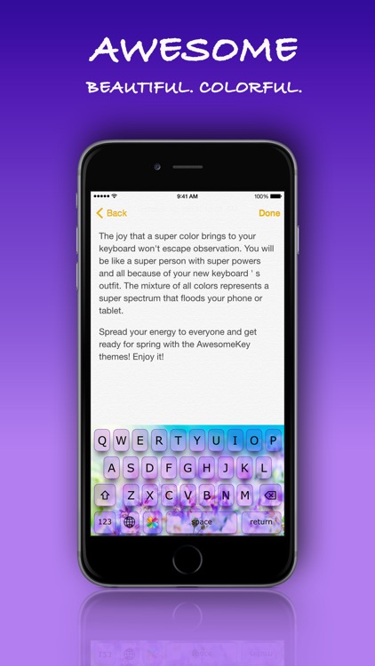 AwesomeKey Pro ™ color theme keyboard for iOS 8 screenshot-3