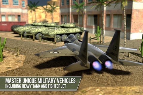 3D Trucker Simulator Free - Army Tank, Truck and Plane Parking Game screenshot 2