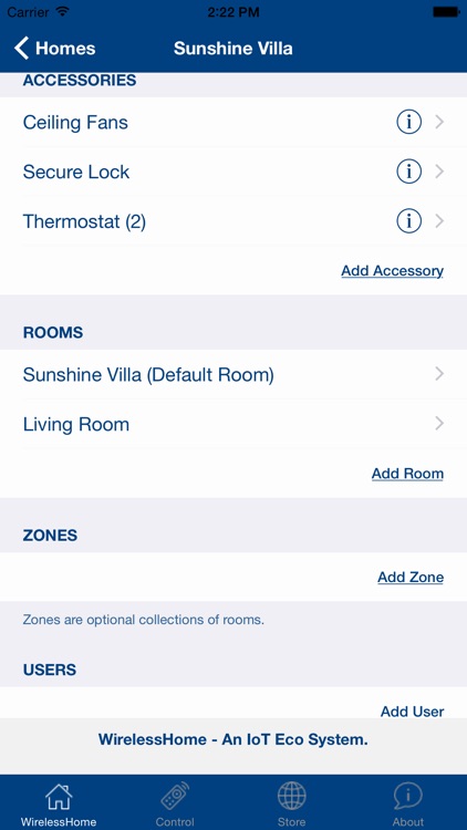 WirelessHome - An IoT ecosystem