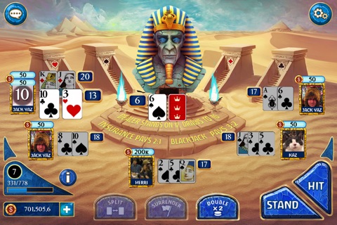 Luxor Blackjack – Free, Live Card Tournaments! screenshot 3