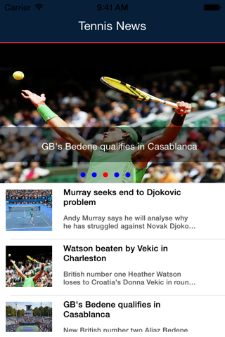 Tennis News - Live Tennis sport, scores, informations and schedules screenshot 2