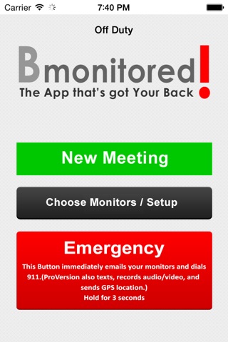 Bmonitored Safety App screenshot 2