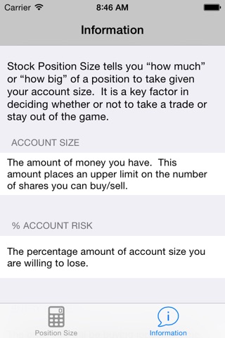 Stock Position Size screenshot 3