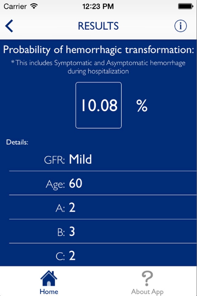 HeRS - Hemorrhage Risk Stratification Calculator screenshot 2