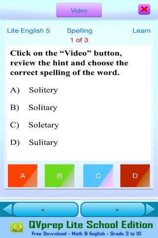 QVprep Lite English Grade 5 screenshot 3