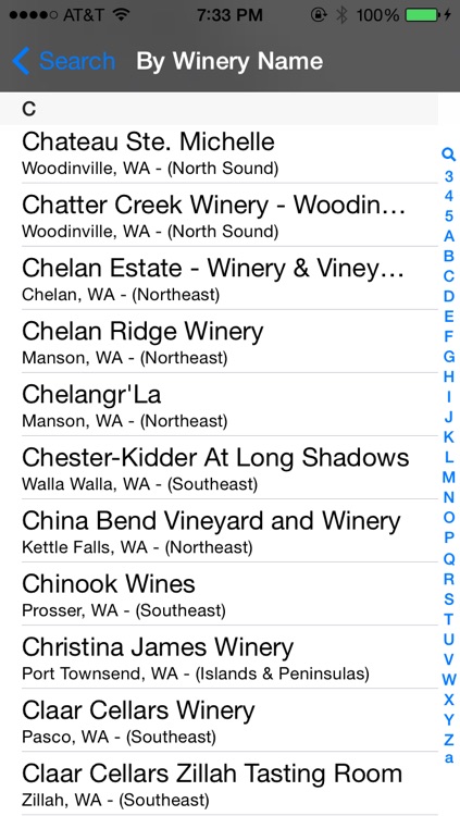 Washington Winery Finder