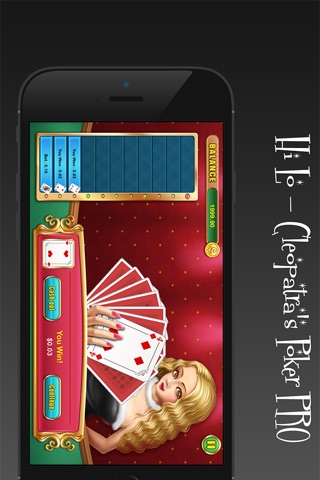 Hi Lo - Cleopatra's Poker PRO screenshot 4