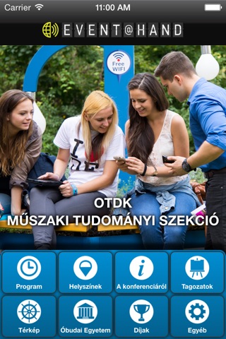 OTDK Műszaki Tudományi Szekció EVENT@HAND screenshot 2