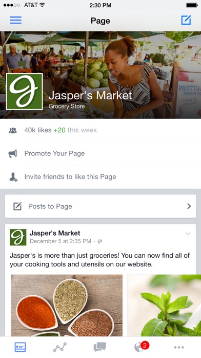 Facebookページマネージャ screenshot1