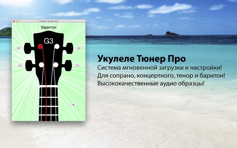 Скриншот из Ukulele Tuner Pro - Tune your ukulele by ear!