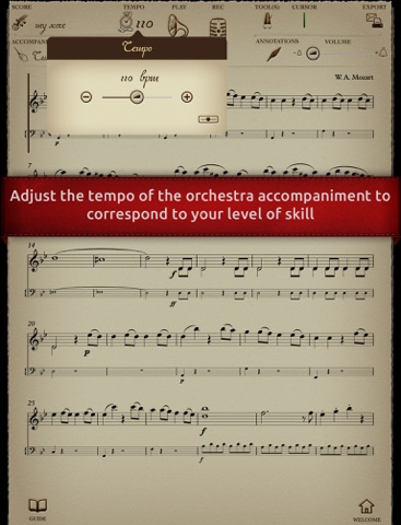 Play Mozart – Symphonie n°40 en sol mineur – 1er mouvement Molto allegro (partition interactive pour violon) screenshot 2