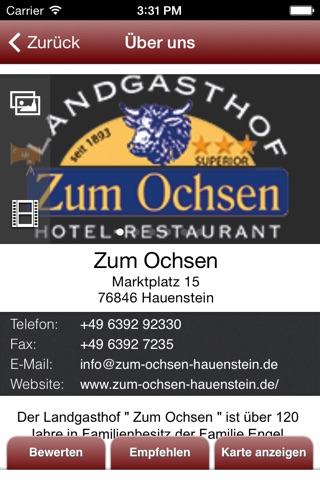 Zum Ochsen Hauenstein screenshot 2