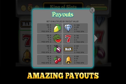 King of Slots PRO - Progressive slots, Mega bonuses, Generous payouts and offline play! screenshot 3