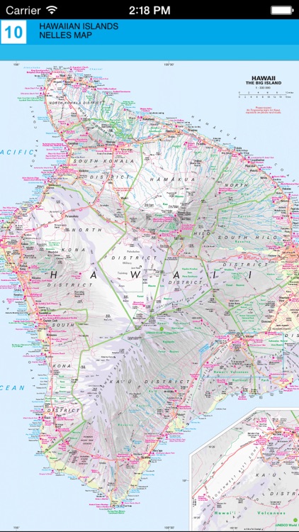 Hawaiian islands. Tourist map
