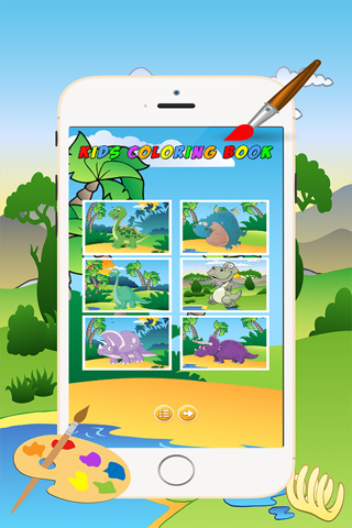 Dinosaur Coloring Book 4 - Drawing and Painting Colorful for kids games free screenshot 4