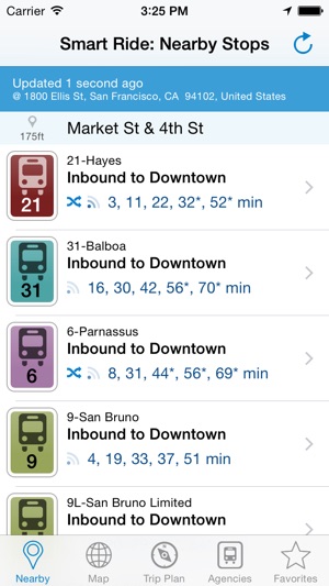 Smart Ride: Transit Directions, Real Tim