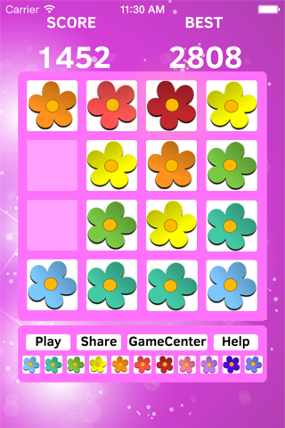 Flower Magic - swipe tiles 2048 edition game free screenshot 4
