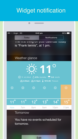 ‎Weather glance - accurate & beautiful forecast with widget Screenshot