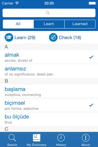 Turkish <> English Dictionary + Vocabulary trainer screenshot 3