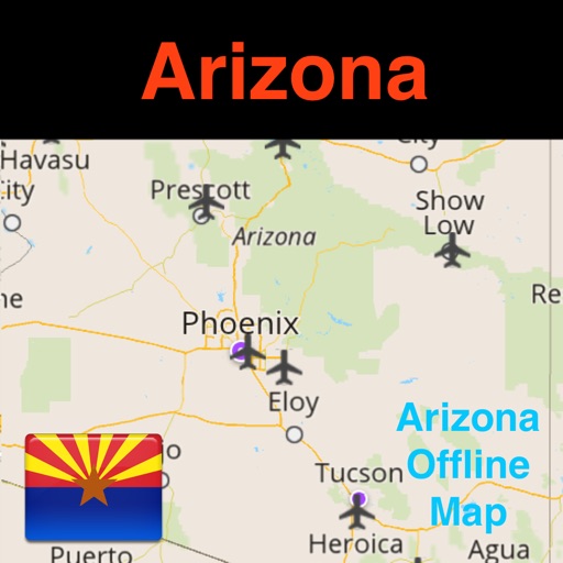 Arizona/Phoenix Offline Map & Navigation & POI & Travel Guide & Wikipedia with Traffic Cameras