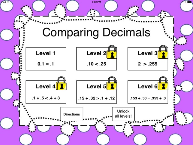 Comparing Decimals ~ Greater Than, Less 