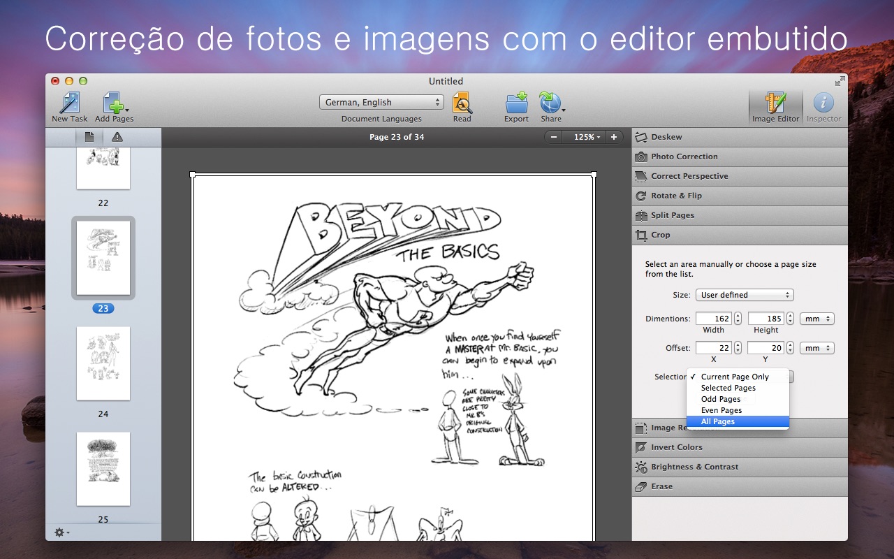 Screenshot do app FineReader OCR Pro