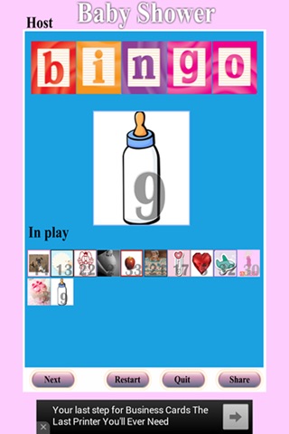 Baby Shower Bingo screenshot 3