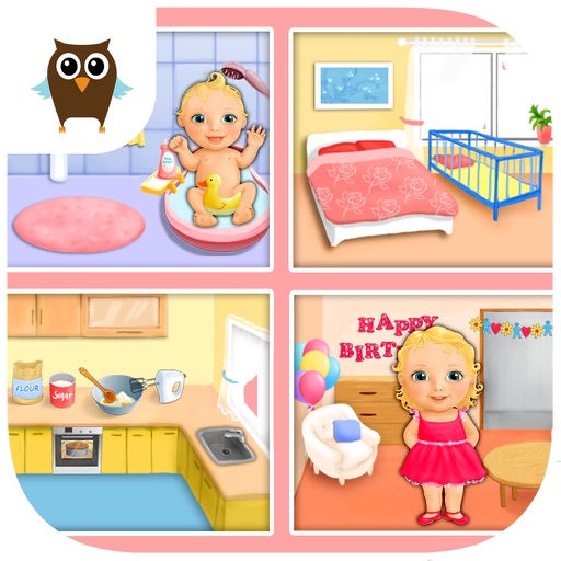 Sweet Baby Girl Dream House, Bath Time, Dress Up, Baby Care and Birthday Party - Kids Game Icon