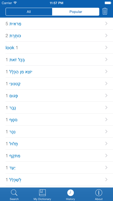 Hebrew  English Dictionary + Vocabulary trainer Screenshot 5